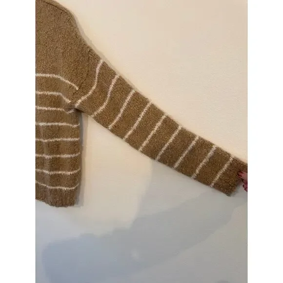 JCrew camel and cream striped sweater - Picture 5 of 6